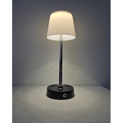 Lampe de bureau tactile LED dimmable LED/3W/5V USB 800 mAh blanche