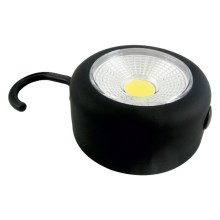 Lampe de poche LED avec crochet et aimant LED/3W/3xAAA
