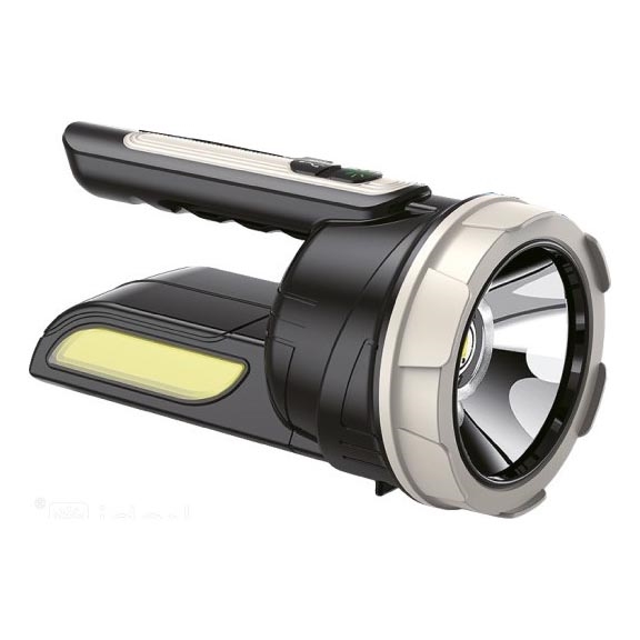 Lampe de poche LED rechargeable 2×LED — 3 W / 5 V, 210 lm, 1200 mAh, noire