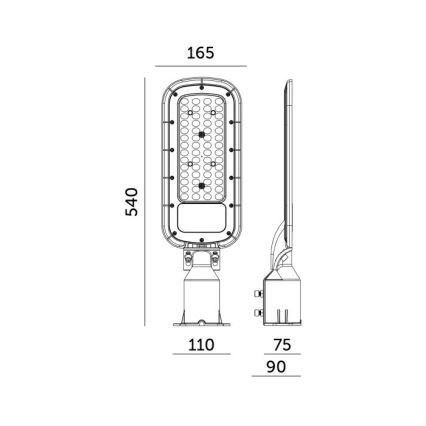 Lampe de rue LED BRELUXO LED/150W/230V 4000K IP65