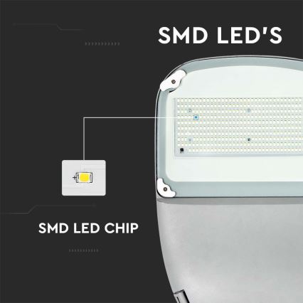 Lampe de rue solaire à intensité variable SAMSUNG CHIP LED/50W/6,4V 6000K IP65 + télécommande