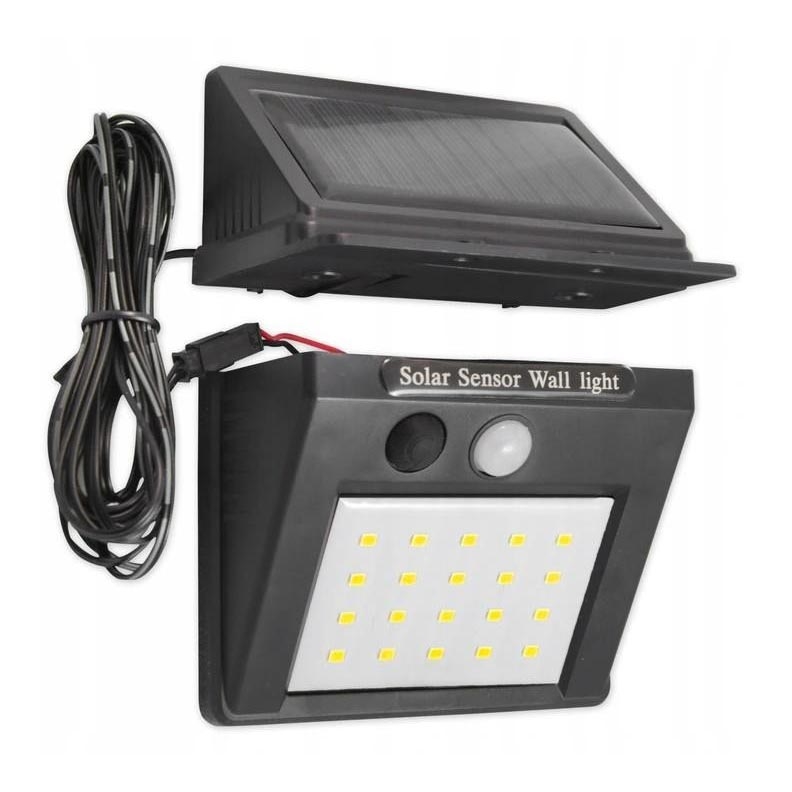 Lampe de rue solaire avec détecteur et panneau externe LED/0,55W/3,7V IP65