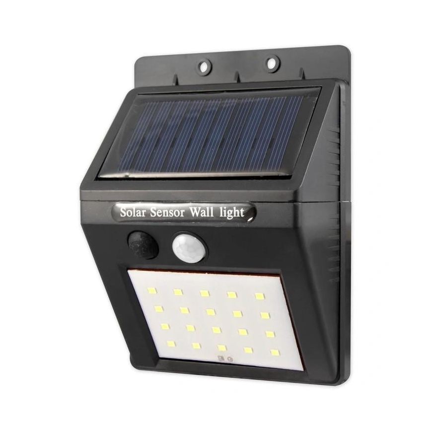 Lampe de rue solaire avec détecteur et panneau externe LED/0,55W/3,7V IP65
