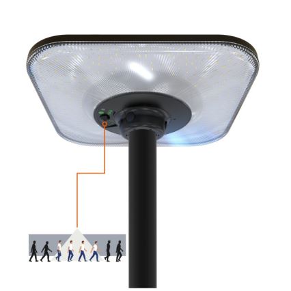 Lampadaire solaire LED avec détecteur SOLSUMI LED/25W/3,2V 3000/4000/6500K IP54 24000 mAh + télécommande