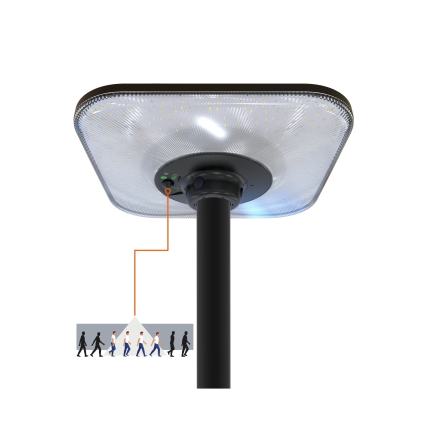 Lampadaire solaire LED avec détecteur SOLSUMI LED/25W/3,2V 3000/4000/6500K IP54 24000 mAh + télécommande