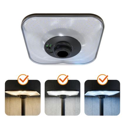 Lampadaire solaire LED avec détecteur SOLSUMI LED/25W/3,2V 3000/4000/6500K IP54 24000 mAh + télécommande