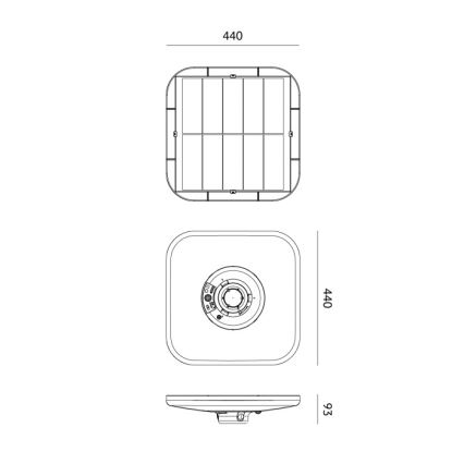 Lampadaire solaire LED avec détecteur SOLSUMI LED/25W/3,2V 3000/4000/6500K IP54 24000 mAh + télécommande
