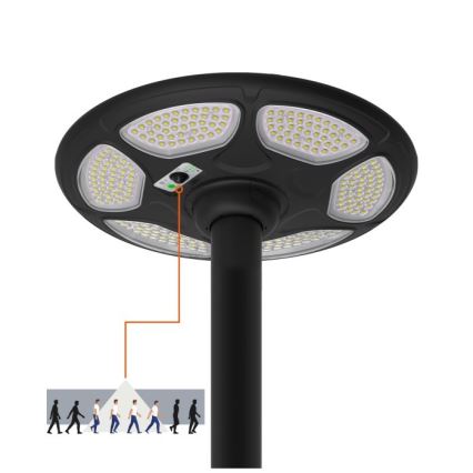 Lampe de rue solaire LED avec capteur SOLSUMI LED/25W/3,2V IP54 25000 mAh + télécommande