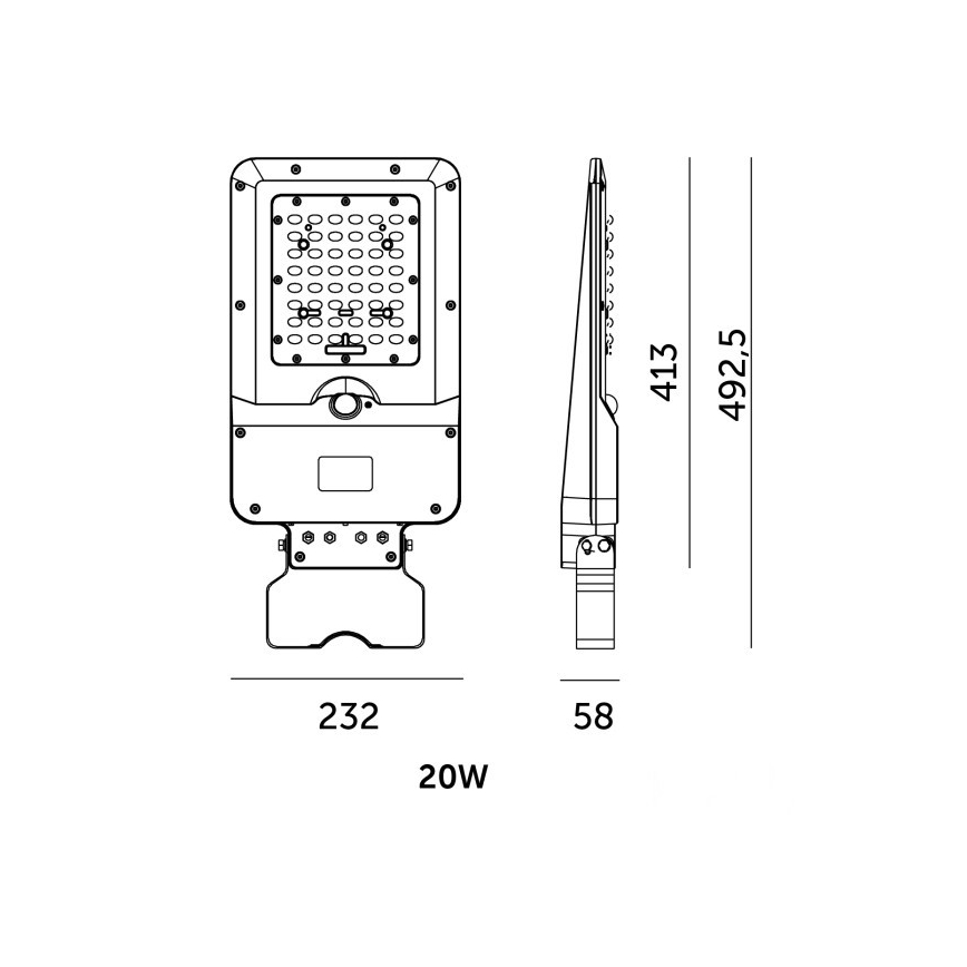 Lampe solaire de rue avec capteur STREET LED/20W/7,4V 3000/4000/6000K IP65 5400 mAh