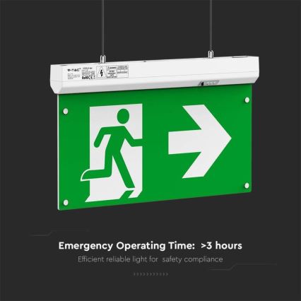 Lampe de secours LED EMERGENCY EXIT LED/2,5W/230V 4en1 6000K