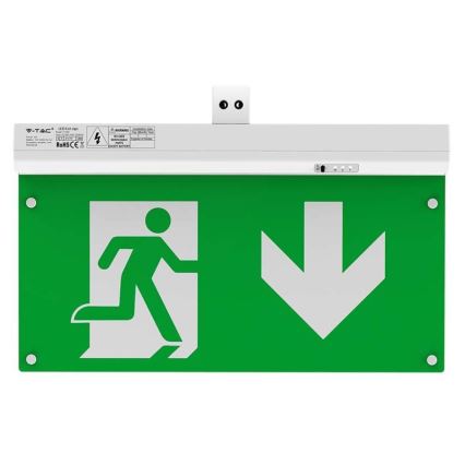 Lampe de secours LED EMERGENCY EXIT LED/2,5W/230V 4en1 6000K