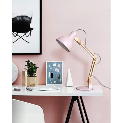 Lampe de table 1 x E27, 40 W, 230 V — rose