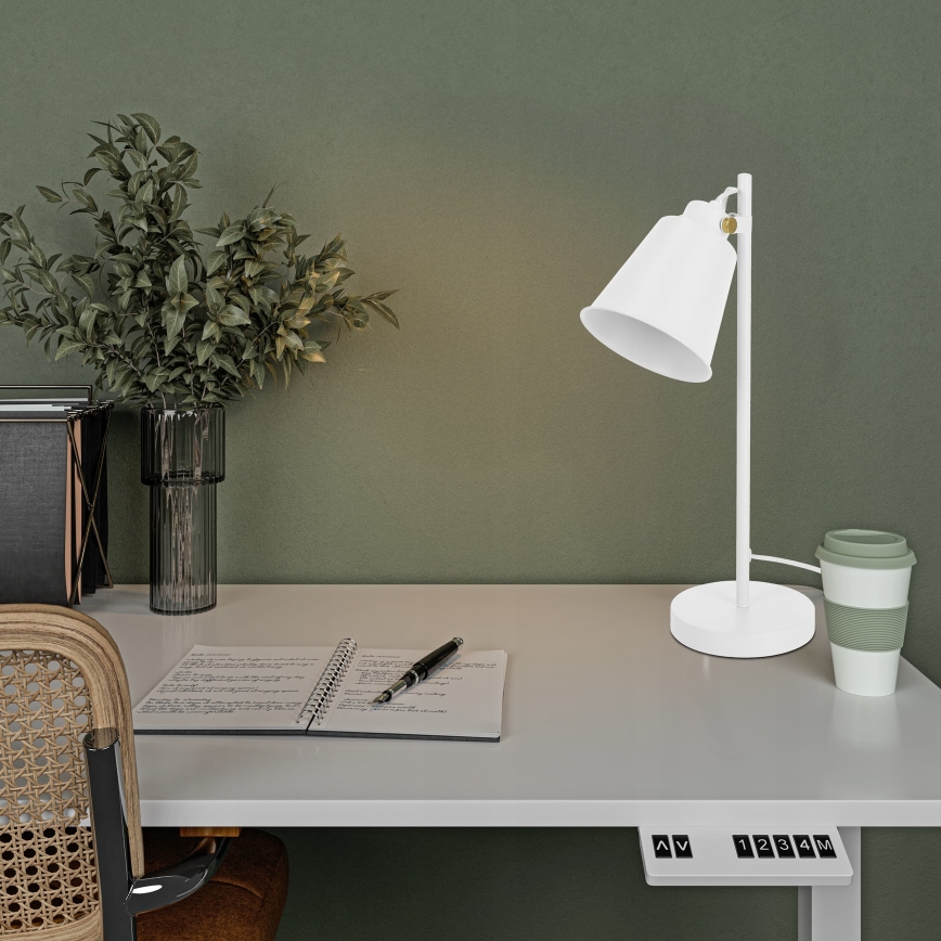 Lampe de table 1xE27/40W/230V blanche