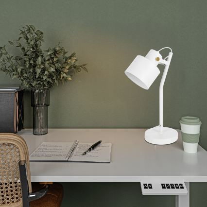 Lampe de table 1xE27/40W/230V blanche