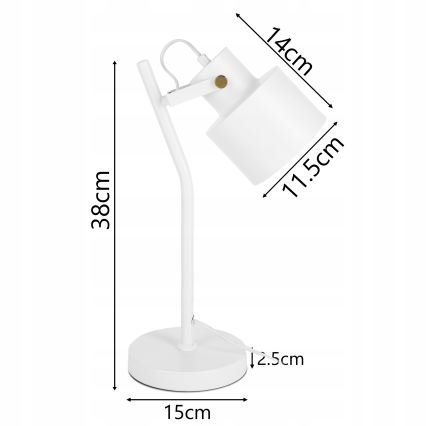 Lampe de table 1xE27/40W/230V blanche