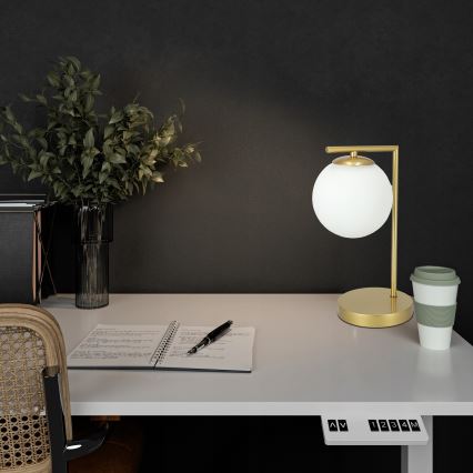 Lampe de table 1xE27/40W/230V dorée/blanche