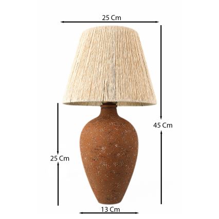 Lampe de table 1xE27/40W/230V marron/crème