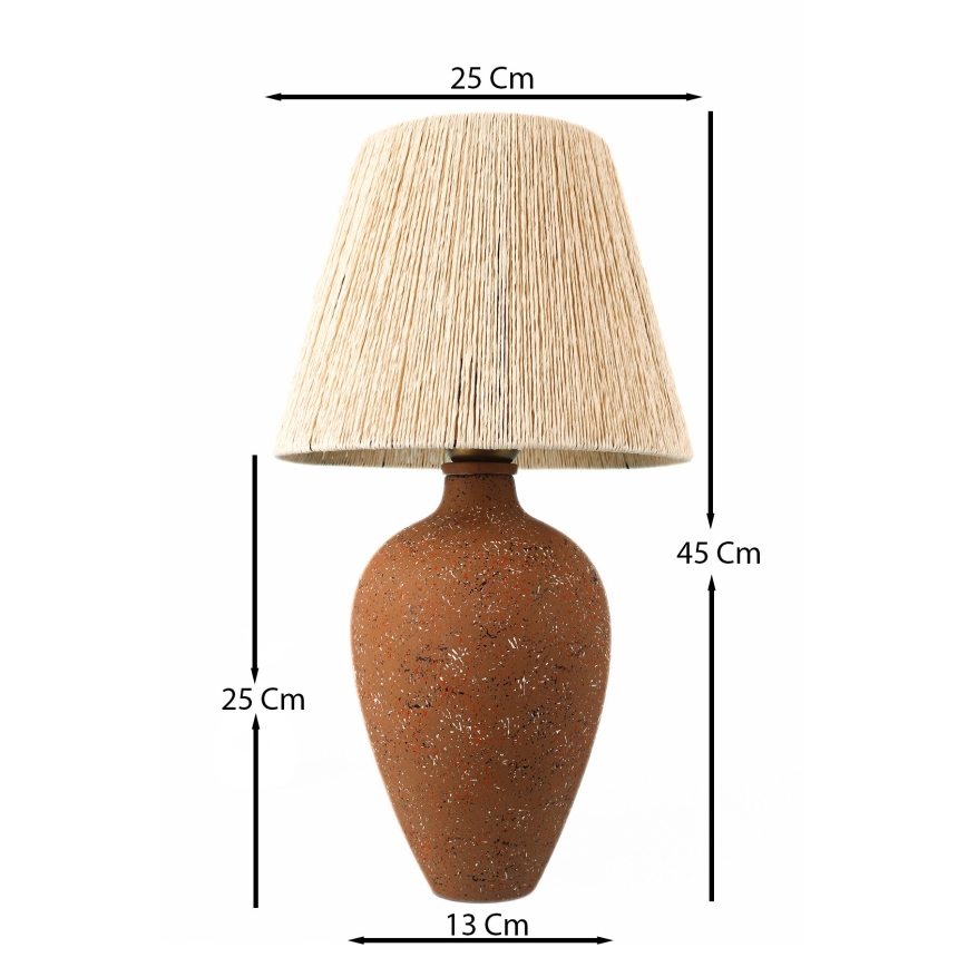 Lampe de table 1xE27/40W/230V marron/crème