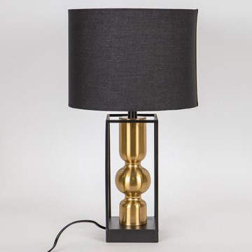 Lampe de table 1xE27/40W/230V noir/doré