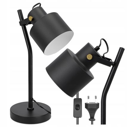Lampe de table 1xE27/40W/230V noire