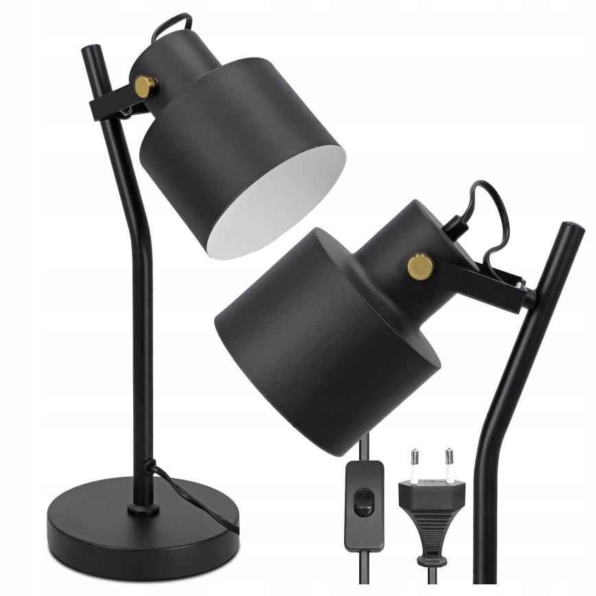 Lampe de table 1xE27/40W/230V noire
