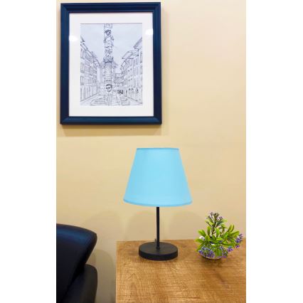 Lampe de table 1xE27/60W/230V bleu/noir
