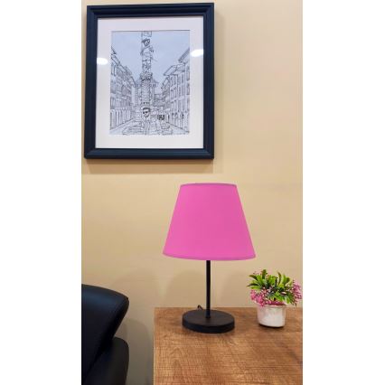 Lampe de table 1xE27/60W/230V rose/noir
