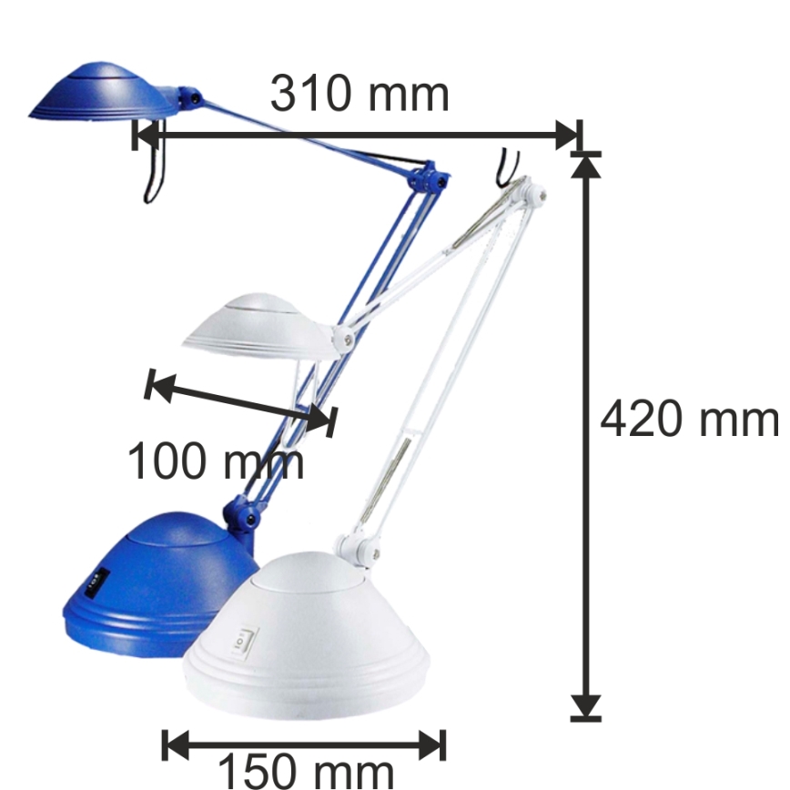 lampe de table à intensité modulable ELA 1xGY6,35/50W/230V/12V blanc