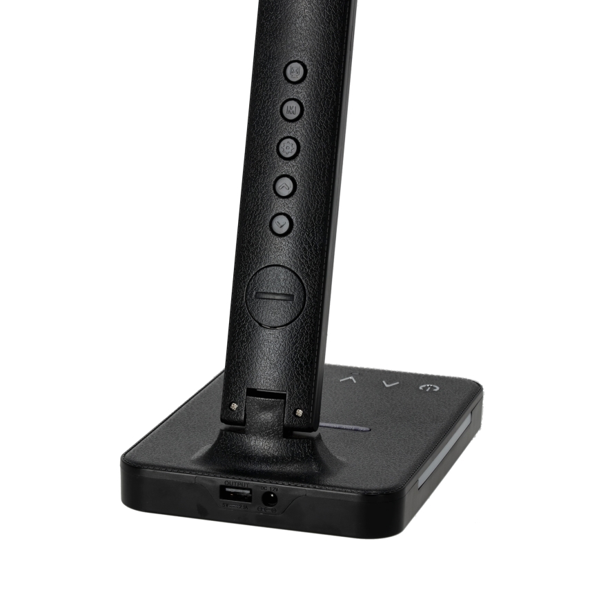 Lampe de table à intensité variable avec charge sans fil QI, écran et Port USB LED/7W/230V 3000-6000K noir