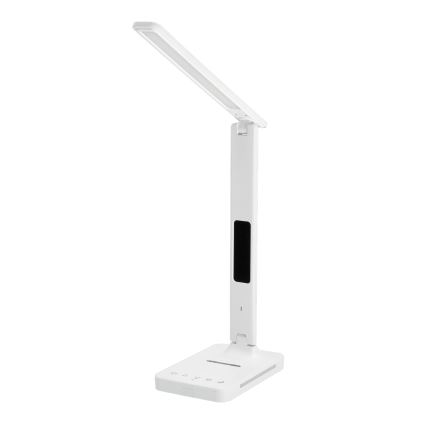 Lampe de table à intensité variable avec charge sans fil QI, écran et Port USB LED/7W/230V 3000-6000K blanc