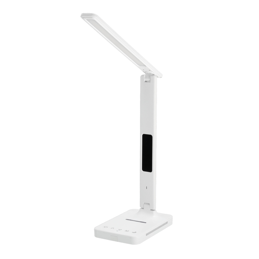 Lampe de table à intensité variable avec charge sans fil QI, écran et Port USB LED/7W/230V 3000-6000K blanc
