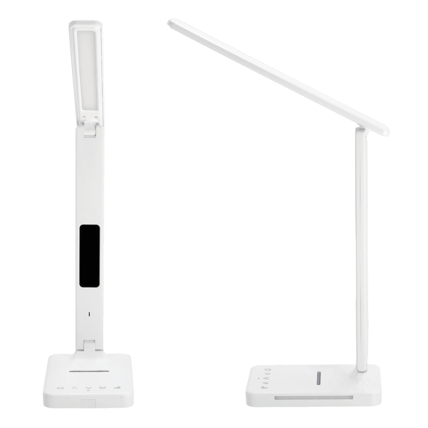 Lampe de table à intensité variable avec charge sans fil QI, écran et Port USB LED/7W/230V 3000-6000K blanc