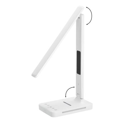 Lampe de table à intensité variable avec charge sans fil QI, écran et Port USB LED/7W/230V 3000-6000K blanc
