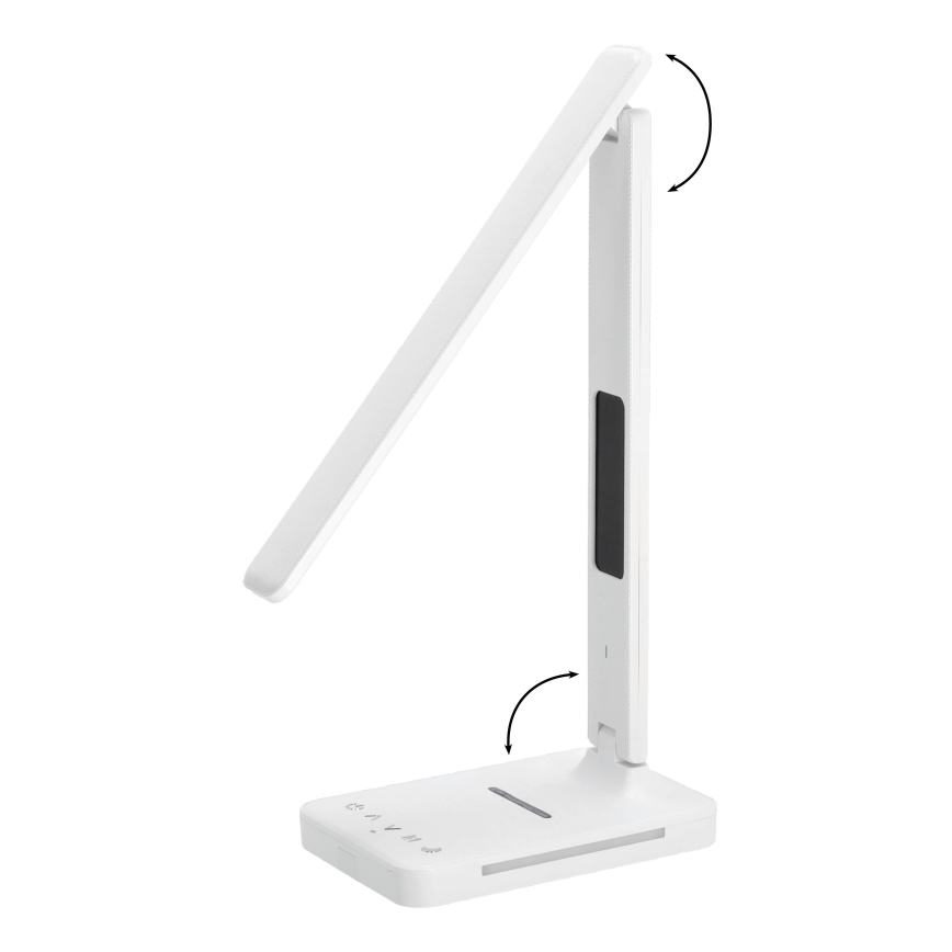Lampe de table à intensité variable avec charge sans fil QI, écran et Port USB LED/7W/230V 3000-6000K blanc