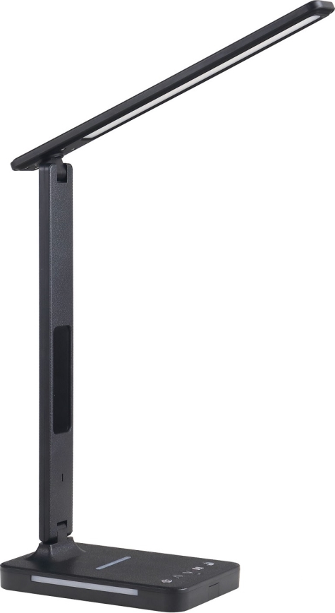 Lampe de table à intensité variable avec charge sans fil QI, écran et Port USB LED/7W/230V 3000-6000K noir