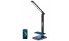Lampe de table à intensité variable avec charge sans fil USB KINGFISHER LED/8,5W/230V noir