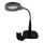 Lampe de table à intensité variable avec loupe bifocale LED/6W/230V 6000-7000K noir
