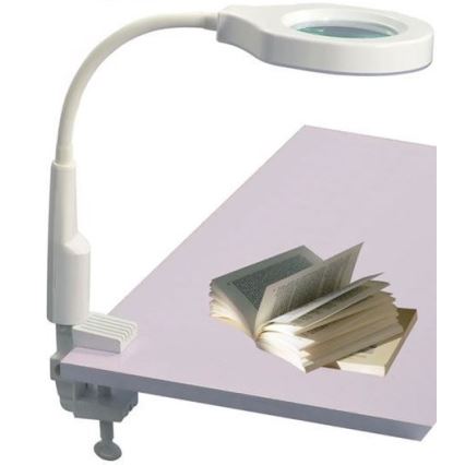 Lampe de table à intensité variable avec loupe bifocale LED/6W/230V 6000-7000K blanc