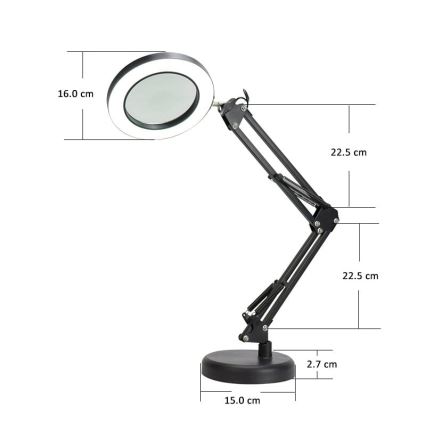 Lampe de table à intensité variable avec loupe LED/10W/230V 3000/4500/6000K