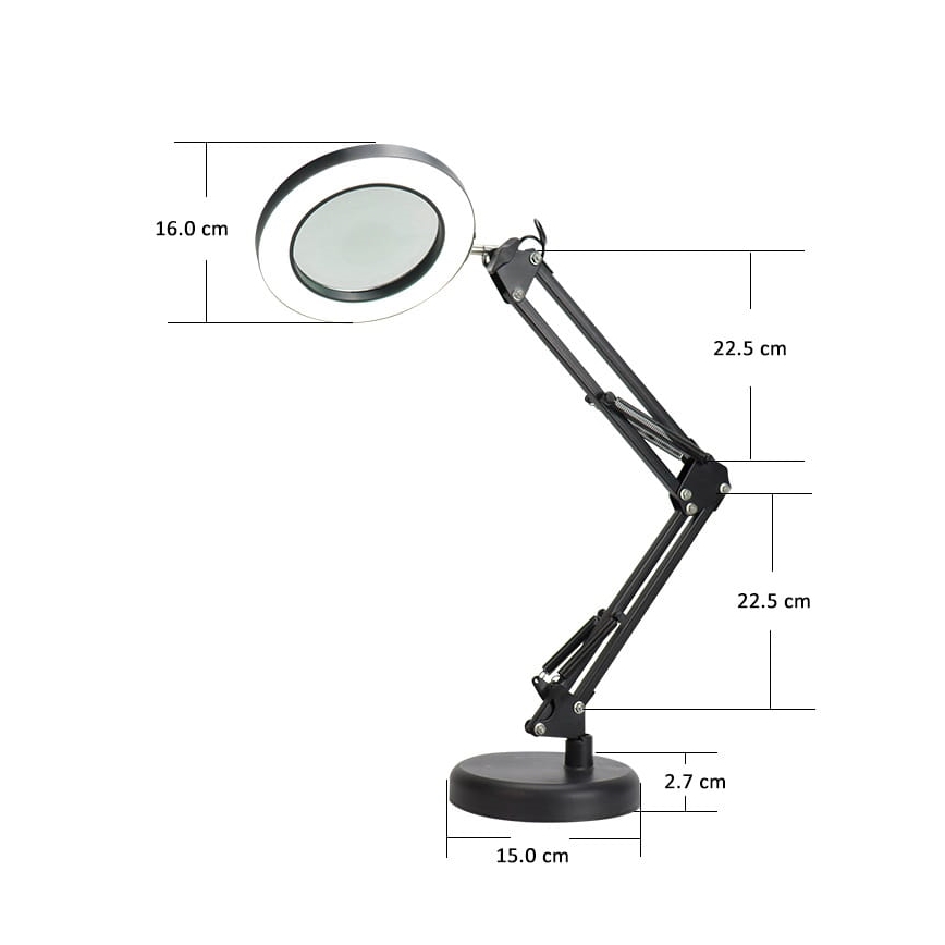Lampe de table à intensité variable avec loupe LED/10W/230V 3000/4500/6000K