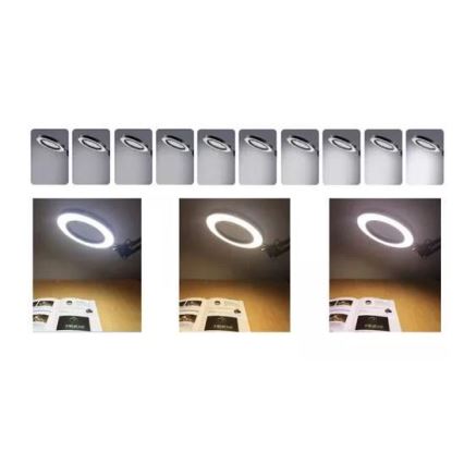 Lampe de table à intensité variable avec loupe LED/6W/5V 3000K/4000K/6000K noir