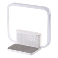 Lampe de table à intensité variable avec réveil et Qi charge LED/18W/230V blanc
