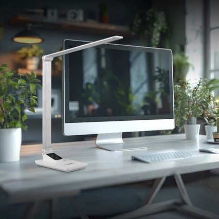 Lampe de table à intensité variable avec USB LED/7W/230V 3000K/4000K/5500K blanc