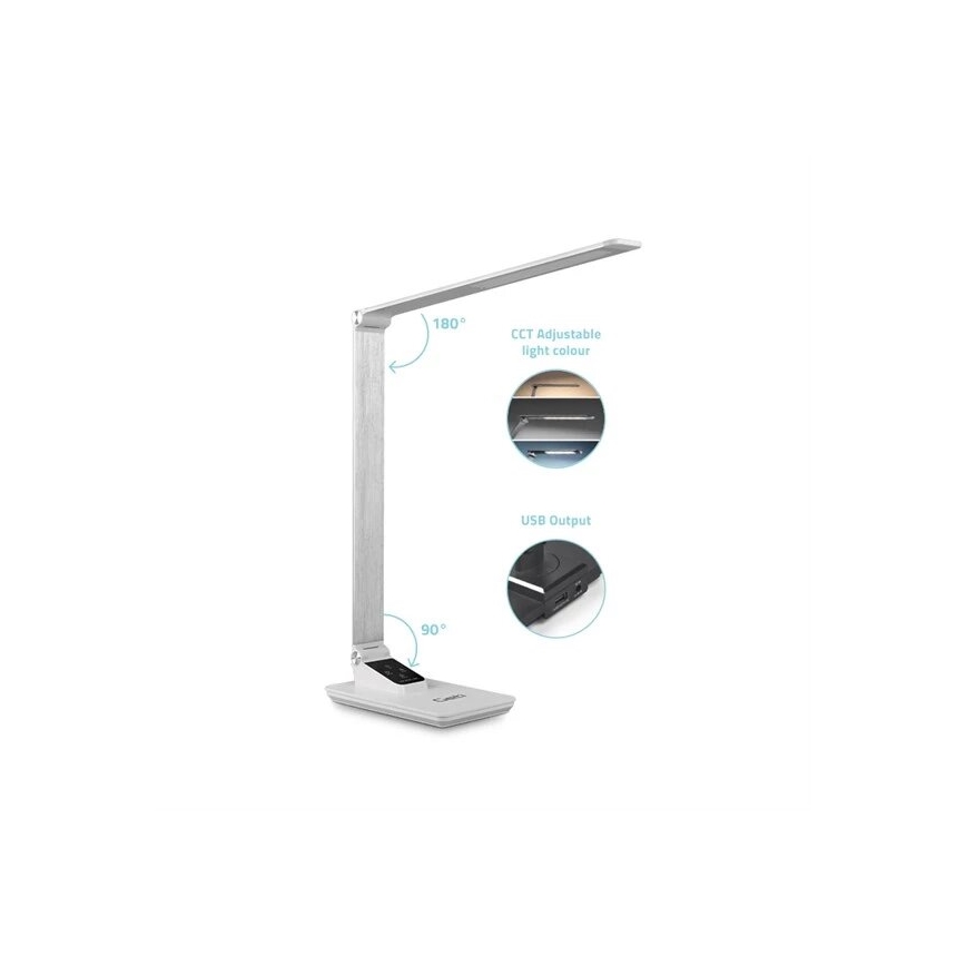 Lampe de table à intensité variable avec USB LED/7W/230V 3000K/4000K/5500K blanc
