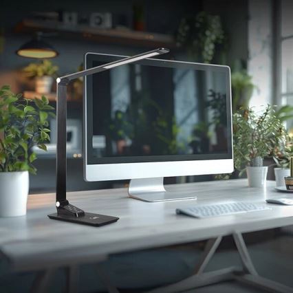 Lampe de table à intensité variable avec USB LED/7W/230V 3000K/4000K/5500K noir