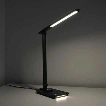 Lampe de table à intensité variable avec USB LED/9W/230V 3000K/4000K/5500K noir