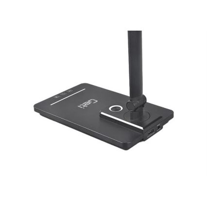 Lampe de table à intensité variable avec USB LED/9W/230V 3000K/4000K/5500K noir