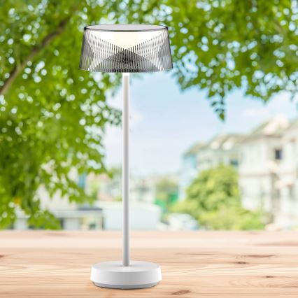 Lampe de table tactile extérieure à intensité variable CASABLANCA LED/3,4W/5V USB 3600 mAh IP44 blanc