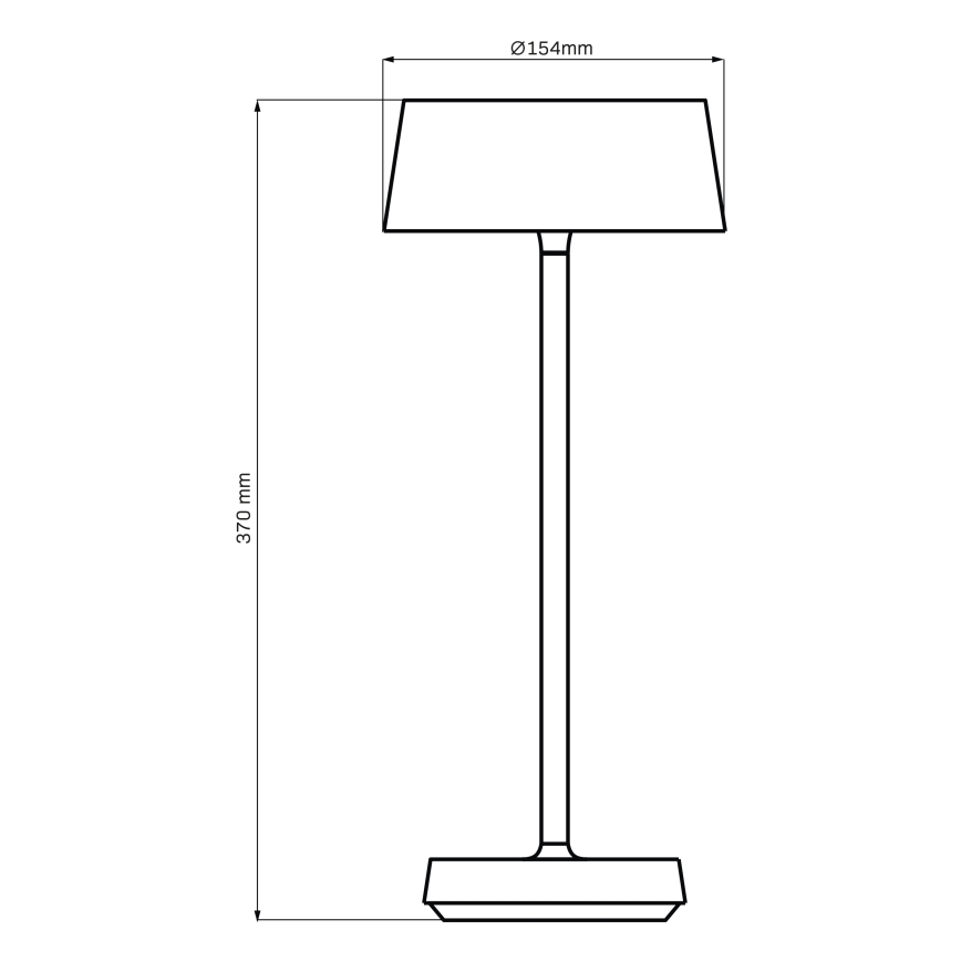 Lampe de table tactile extérieure à intensité variable CASABLANCA LED/3,4W/5V USB 3600 mAh IP44 blanc