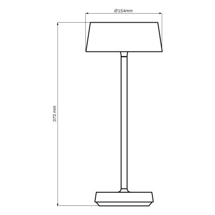 Lampe de table tactile extérieure à intensité variable CASABLANCA LED/3,4W/5V USB 3600 mAh IP44 noir